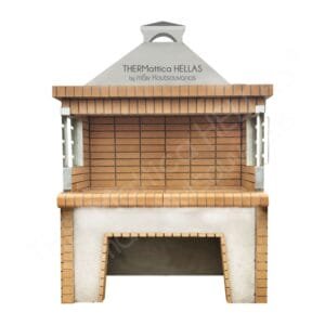 Παραδοσιακή χτιστή Ψησταριά – Απλή – Minimal κίτρινη