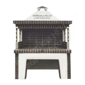 Παραδοσιακή χτιστή Ψησταριά – Απλή – Minimal Μαύρο