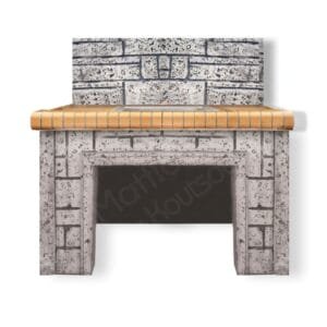 Νεροχύτης χτιστός για μπάρμπεκιου – με πέτρα