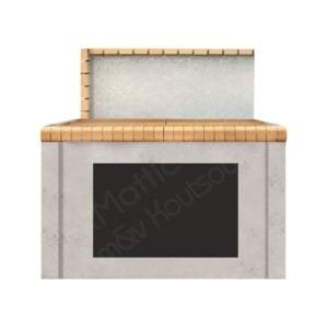 Πάγκος χτιστός για μπάρμπεκιου