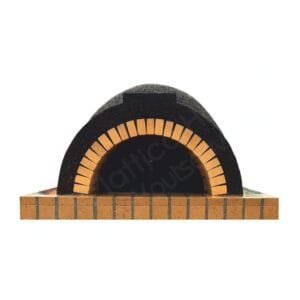 Παραδοσιακός Ξυλόφουρνος Μεγάλος με θόλο και βάση και ίσιο πυρότουβλο